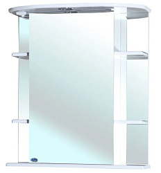 Магнолия-55 зеркало-шкаф белое лев. (свет.)