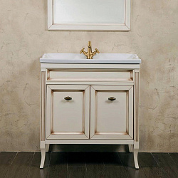 Мебель для ванной La Beaute Vivien Porta 80 слоновая кость с патиной, фурнитура бронза