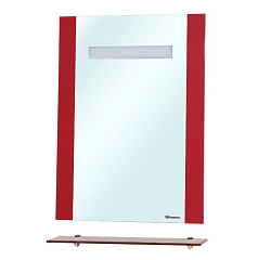 Берта-90 зеркало с полкой  красное  (внутр. подсветка)