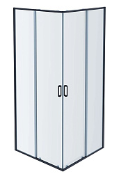 AQ ARI KV 10020GM Душевой уголок квадратный, двери раздвижные 1000x1000x2000 профиль оружейная сталь, стекло прозрачное
