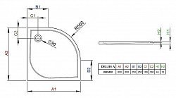 Поддон для душа Radaway Delos A800