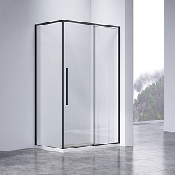 Душевой уголок Слим-Н (Slim-N) VSR-4SN8012CLB, 1200*800, черный, стекло прозрачное