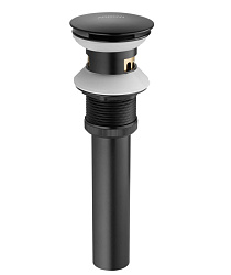 Донный клапан для раковины Arrow с переливом, черный матовый AG5807MB