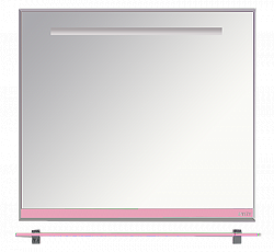 Misty Джулия - 90 Зеркало  с  полочкой 12 мм розовое