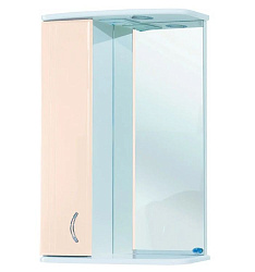 Астра-55 зеркало-шкаф бежевое лев.(свет.) Н