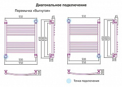 Полотенцесушитель водяной Сунержа Богема 00-0101-6050 60x50