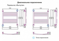 Полотенцесушитель водяной Сунержа Богема 00-0101-5050 50x50