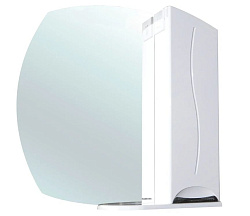 Глория-75 зеркало-шкаф белое прав.