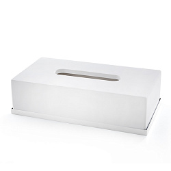 3SC Mood Deluxe Контейнер для бумажных салфеток, 24х7х13 см, прямоугольный, наст, комп Solid Surface, цвет: белый матовый/белый матовый (ПО ЗАПРОСУ)2204
