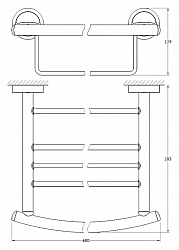 Полка FBS Ellea ELL 042 для полотенец 60 см