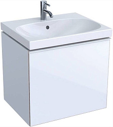 Acanto Шкафчик под раковину 595 x 535 x 476 мм, фронтальная часть: белое стекло 500.609.01.2