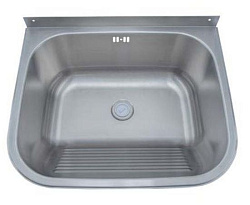 Антивандальная настенная матовая раковина Nofer с отделкой передней стенки для ручной стирки, 13047.S