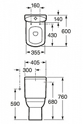 Бачок для унитаза Roca Dama Senso Compacto 34151B000