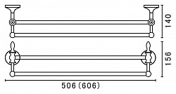 Полотенцедержатель Art&Max Bohemia AM-4248-Cr