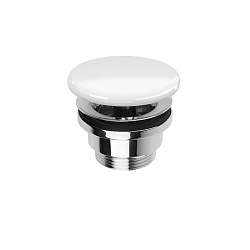 SIMAS Донный клапан, клик-клак, с керамической крышкой, цвет белый глянцевый2164