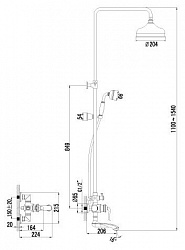 Душевая стойка Lemark Brava LM4762G