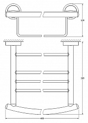Полка FBS Ellea ELL 040 для полотенец 40 см