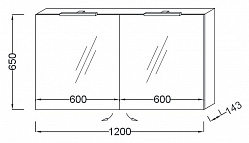 Зеркало-шкаф Jacob Delafon Reve 120 белый