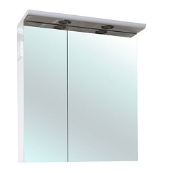 Анкона-60 зеркало-шкаф белый (свет.)