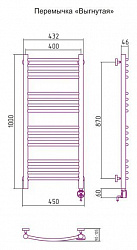 Полотенцесушитель электрический Сунержа Богема 00-0503-1040 100x40 R