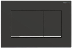 Клавиша двойного смыва Sigma 30 NEW не оставляет отпечатков пальцев, черный мат 115.883.14.1