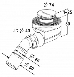 Сифон для поддона Radaway Turboflow TB50P