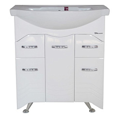 Дрея-75 тумба с 2 ящ. белая (ЭЛЕГАНС)