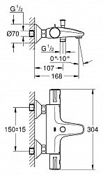 Термостат Grohe Grohtherm 800 34576000 для ванны с душем