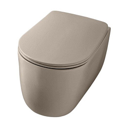 Kerasan Nolita Унитаз подвесной 55x35 см, безободковый, смыв торнадо, цвет: Nocciola matt 531581