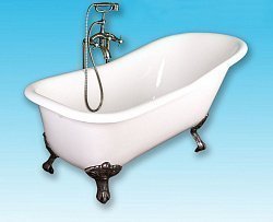 Чугунная ванна Elegansa Schale 170x75 см, бронзовые ножки