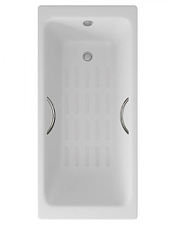 Чугунная ванна с ручками Delice Parallel 180х80 см с ручками и антискользящим покрытием