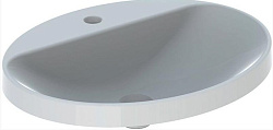 Geberit VariForm Раковина встраиваемая в столешницу овальной формы, 60х48 см, с отв. под смеситель, без отв. перелива 500.726.01.2