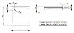 Поддон для душа Radaway Siros C800