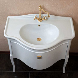 Мебель для ванной La Beaute Nicole белый глянец, фурнитура золото