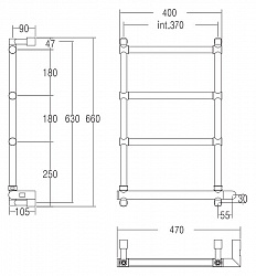 Полотенцесушитель электрический Margaroli Sole 370-542-4 хром