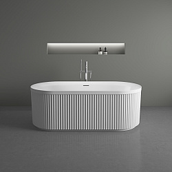 Ванна акриловая Vincea VBT-709-1700, 1700*800*585, цвет белый, щелевой перелив, слив белый