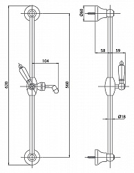 Душевой гарнитур Caprigo Adria Uno 02-060-crm