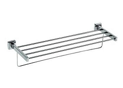 Антивандальная полка для полотенец с вешалом Nofer Classic 09036.S, матовая