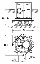 Смеситель Grohe 45984000 скрытая часть