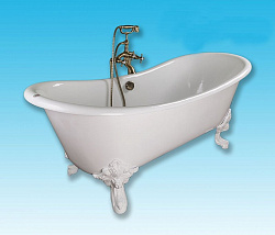Чугунная ванна Elegansa Nadia 180x80 см, белые ножки