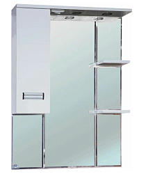 Сиена-80 зеркало-шкаф белое лев. (свет.)