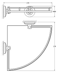 Полка FBS Standard STA 012 угловая