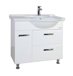 Балтика-90 тумба с 2 ящ. белая прав.