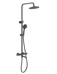 Душевая стойка ARROW AG3317SHMB с термостатом, черный матовый