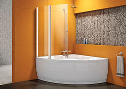 Стеклянная шторка SOLE TP 104 SILVER PROFILE
