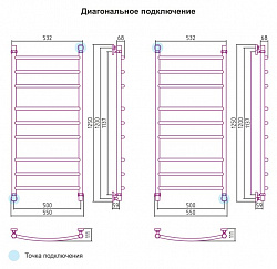 Полотенцесушитель водяной Сунержа Галант 120x50