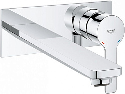 Lineare New Внешняя часть смесителя для раковины на 2 отверстия, настенный монтаж, хром 23444001