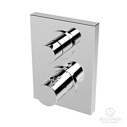 Внешняя часть встраиваемого термостатического смесителя для душа Stella IS3294 P.V. с переключателем на 2 выхода, цвет: хром