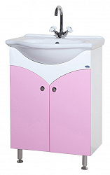 Тумба для комплекта Bellezza Софи 60 белая с розовым