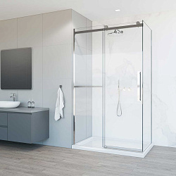Душевой уголок Комо Софт (Como Soft) VSR-1CS1013CL, 1300*1000, хром, стекло прозрачное